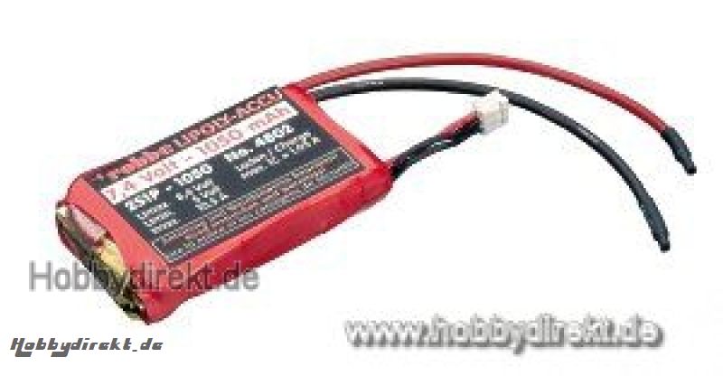 LIPO-AKKU 2S1P 7,4V 1050MAH 10C Robbe 1-4802 4802