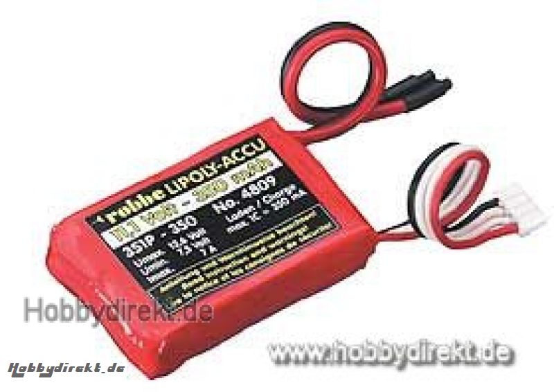 LIPO-AKKU 3S1P 11,1V 350MAH 20C Robbe 1-4809 4809