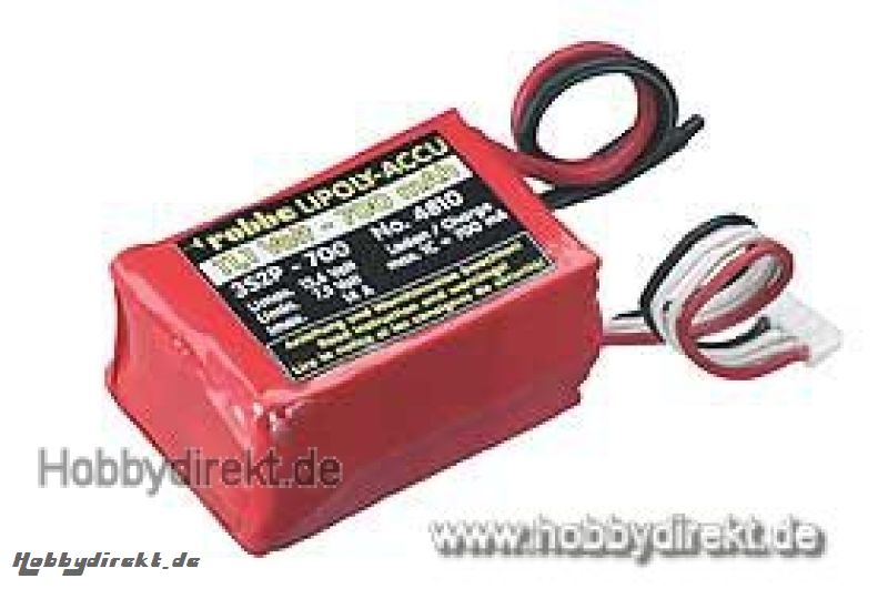 LIPO-AKKU 3S2P 11,1V 700MAH 20C Robbe 1-4810 4810