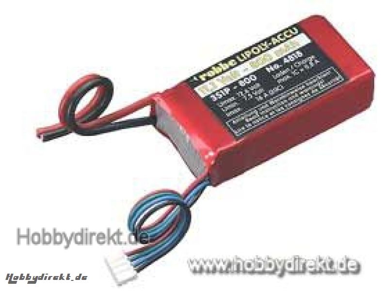 LIPO-AKKU 3S1P 11,1V 800MAH 20C Robbe 1-4818 4818