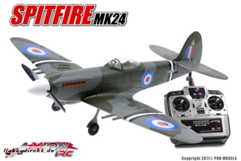 Axion RC - Spitfire, RTF 2.4gHz Mode 1 AX-00135-01M1 Hobbico