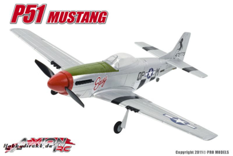 Axion RC - P51 Mustang, L+F (Link + Fly) AX-00150-02 Hobbico