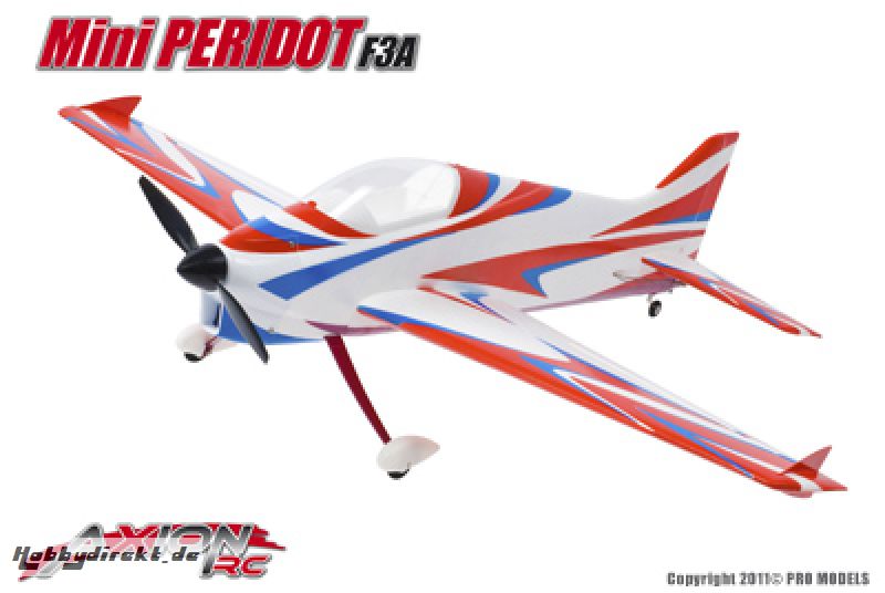 MINI PERIDOT F3A Wolfgang Matt licensed,KIT with Brushless motor (No Esc, No battery, No servo, No RX-TX, No charger) AX-00160-04 Hobbico