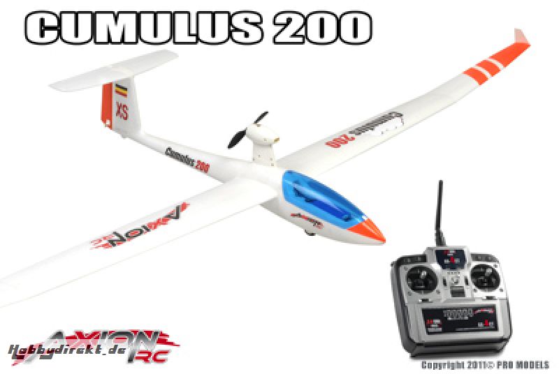 CUMULUS 200, 2-axis RTF 2.4GHz, BRUSHED MODE 2 AX-00220-01M2 Hobbico