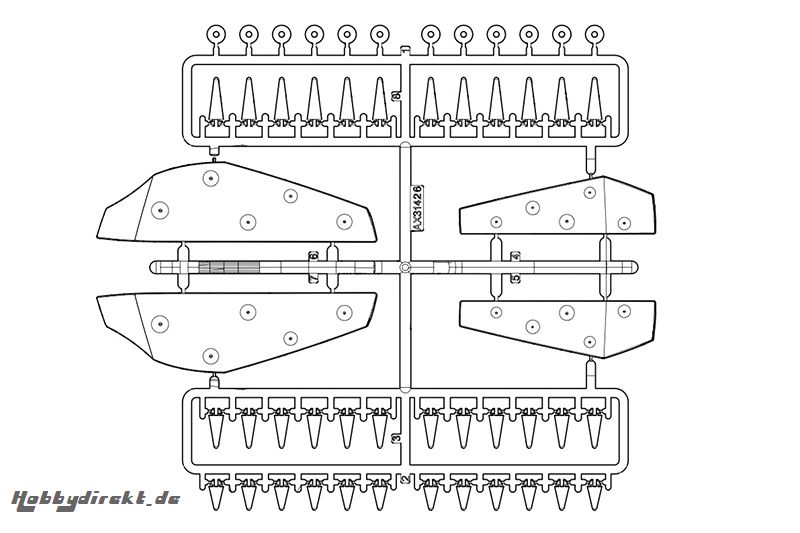 Axial - Fender und Spikes (Chrom) MAX-D Monster Jam Truck AX31426 Hobbico