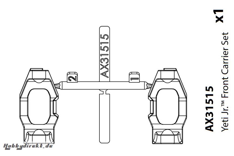 Axial - Front Carrier Set Yeti Jr AX31515 Hobbico