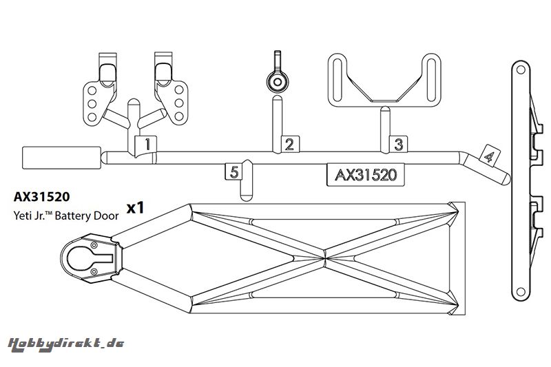 Axial - Battery Door Yeti Jr AX31520 Hobbico