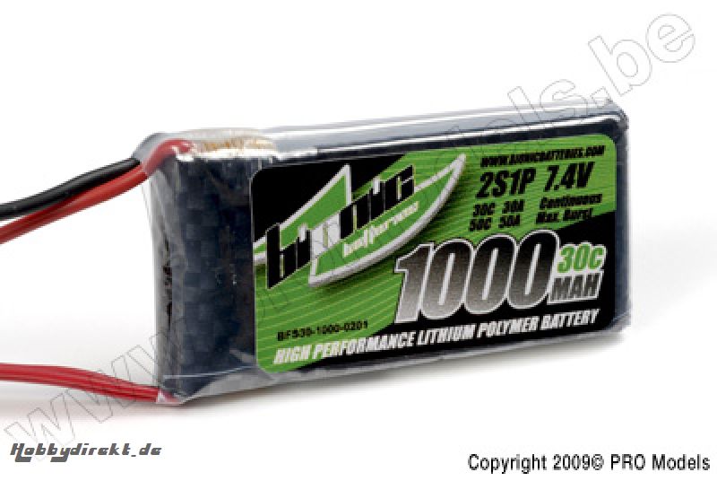 BIONIC FLIGHT 30C 1000MAH 2S1P 7,4V BFS30-1000-0201