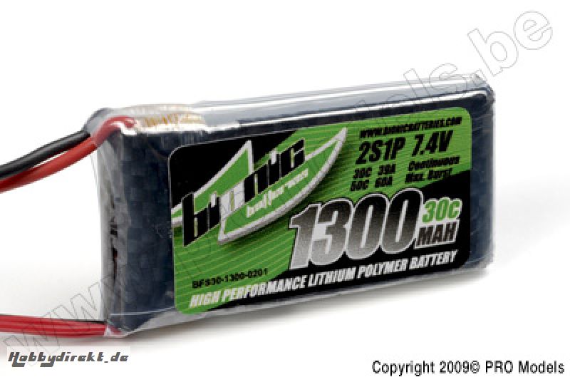 BIONIC FLIGHT 30C 1300MAH 2S1P 7,4V BFS30-1300-0201