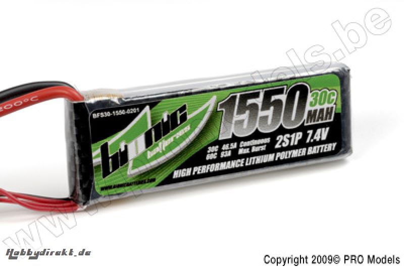 BIONIC FLIGHT 30C 1550MAH 2S1P 7,4V BFS30-1550-0201