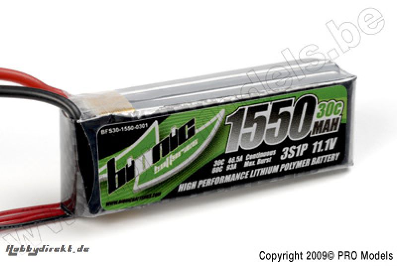 BIONIC FLIGHT 30C 1550MAH 3S1P 11,1V BFS30-1550-0301