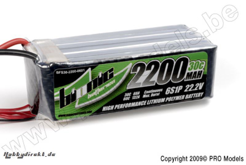 Bionic - Flight 30C 2200Mah 6S1P 22,2V BFS30-2200-0601