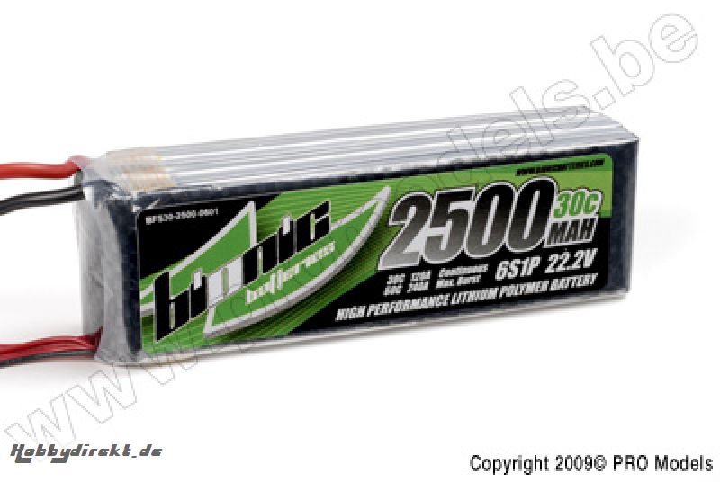 Bionic - Flight 30C 2500Mah 6S1P 22,2V BFS30-2500-0601