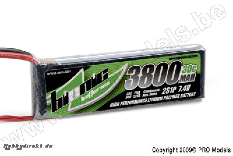 Bionic - Flight 30C 3800Mah 2S1P 7,4V BFS30-3800-0201