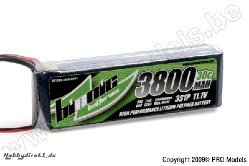 BIONIC FLIGHT 30C 3800MAH 3S1P 11,1V BFS30-3800-0301