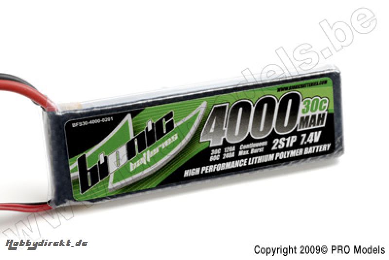 BIONIC FLIGHT 30C 4000MAH 2S1P 7,4V BFS30-4000-0201