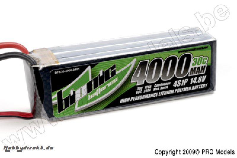 BIONIC FLIGHT 30C 4000MAH 4S1P 14,8V BFS30-4000-0401