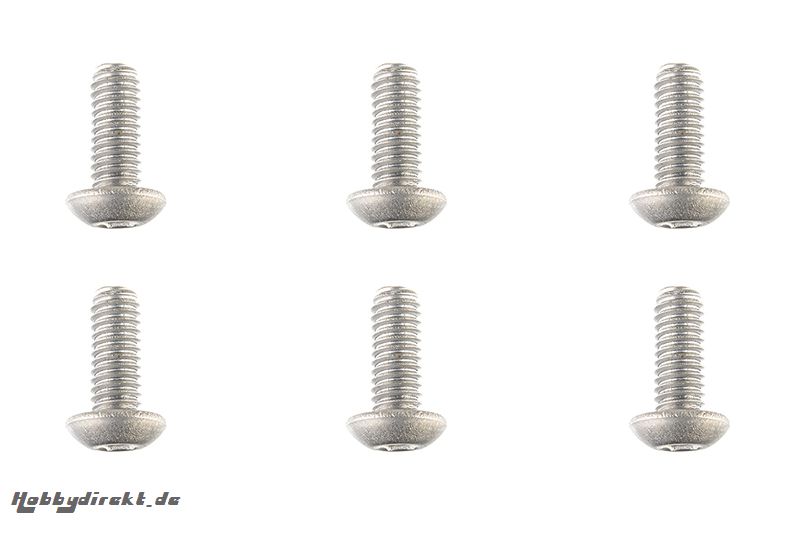 Team Corally - Titanschrauben M4 x 10mm - Innensechskant Linsenkopf - 6 St  C-34042