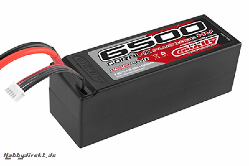 Team Corally - Coral-X 100C - 6500 mAh - 15.2V 4S - Competition Li-HV Battery Pack - Stick Hardcase - 12Awg Wire - T-Plug Connector - Efra - Brca Appr