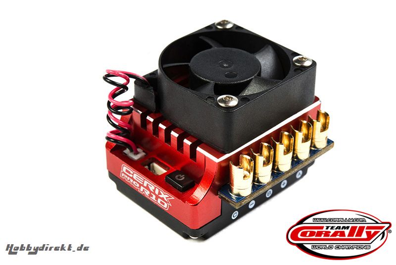 Team Corally - Cerix Pro R10 Racing Factory 2-3S Esc For Sensored And Sensorless Motors, Turbo Timing Mode, Bec, 130A C-51000