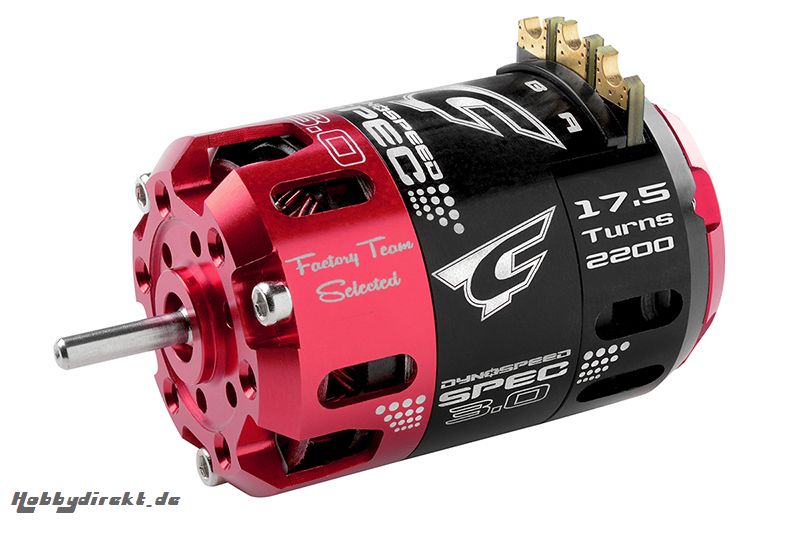 Team Corally - Dynospeed SPEC 3.0 - 1/10 Sensored Wettbewerbs Brushless Motor - Stock - 2-Polig - 17.5 Turns - 2200 KV C-61102