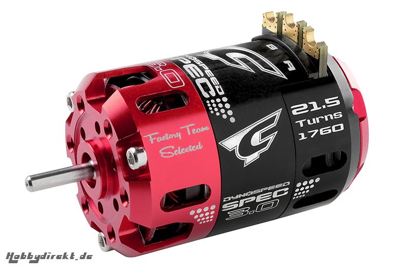 Team Corally - Dynospeed SPEC 3.0 - 1/10 Sensored Wettbewerbs Brushless Motor - Stock - 2-Polig - 21.5 Turns - 1760 KV C-61103