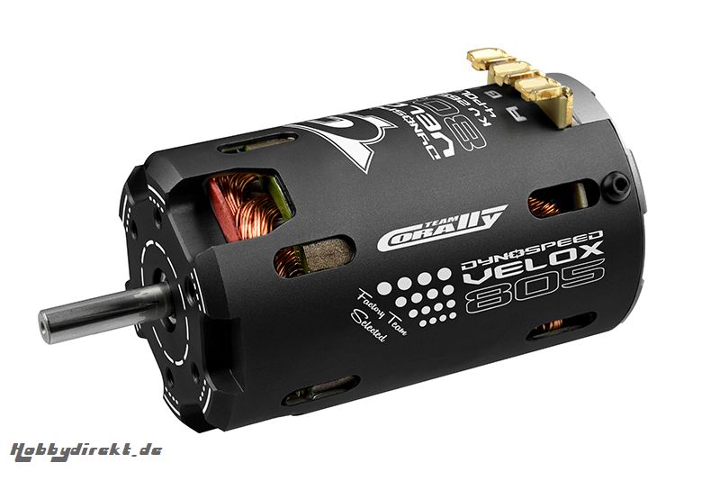 Team Corally - Dynospeed VELOX 805 - 1/8 Sensored 4-Pole Competition Brushless Motor - On-Road 1/8 - 2350 KV C-61300