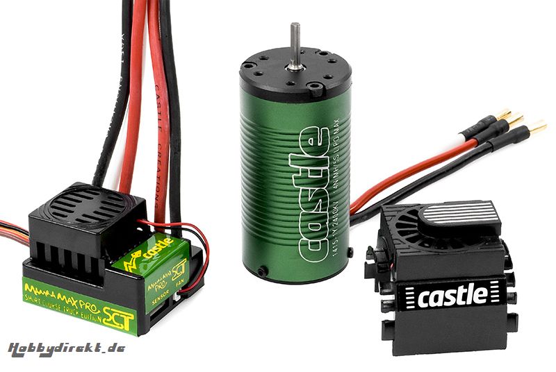 Castle - Mamba Max Pro SCT - Combo - 1-10 Extreme Brushless Car Regler mit 1415-2400 Sensorless Motor CC-010-0091-00