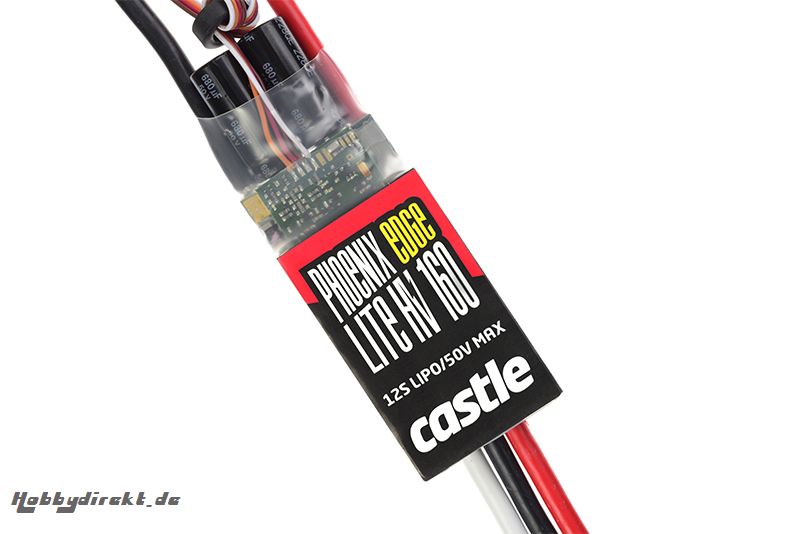 Castle - Phoenix Edge Lite 160 HV - Hochleistungs Brushless Flug und Heli High Voltage Regler - Leichte Ausführung - Datenspeicher - Telemetrie fähig