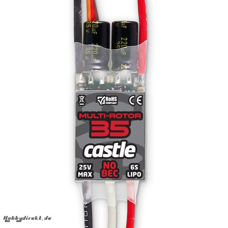 Castle - Multi-Rotor 35 - Brushless Multi-Rotor Regler - 2-6S - 35A - Opto CC-010-0137-00