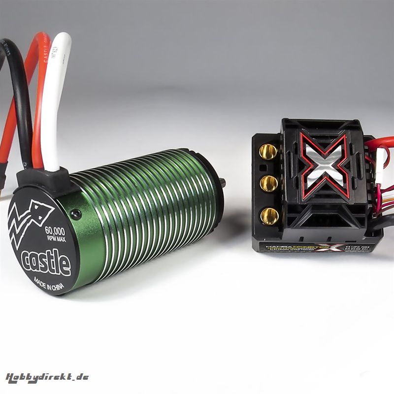 Castle - Mamba Monster X - Combo - 1-8 Extreme Brushless Car Regler mit 1515-2200 Sensorless Motor CC-010-0145-01