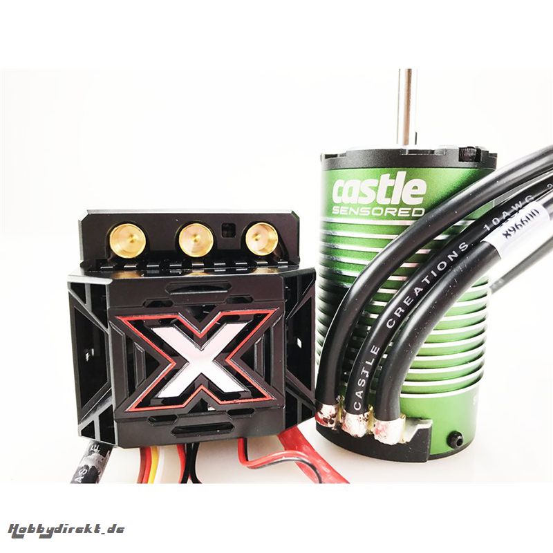 Castle - Mamba Monster X - Combo - 1-8 Extreme Brushless Car Regler mit 1515-2200 Sensored Motor CC-010-0145-03