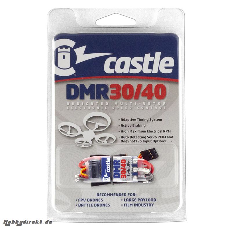 Castle - DMR 30/40 - Spezial Multi-Rotor Regler - 2-6S - 40A - 1 pc CC-010-0158-00