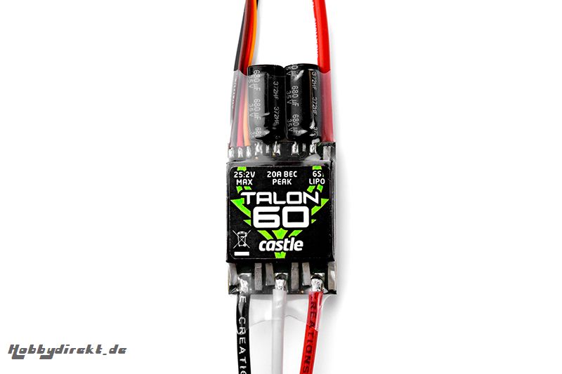 Castle - Talon 60 - 2-6S - 60AMP ESC with 20AMP BEC CC-010-0163-00