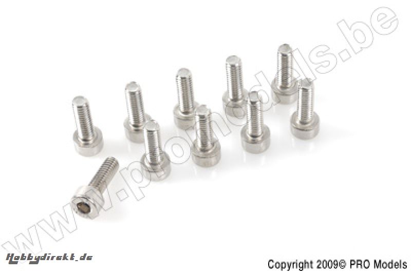 Zylinderschraube mit Innensechskant, M2X10, Inox (10pcs) GF-0200-002