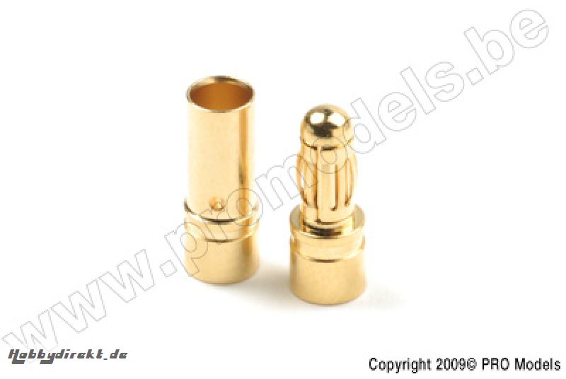 G-Force RC - Steckverbinder - 3.5mm - Goldkontakten - Stecker + Buchse - 4 Paare GF-1000-002