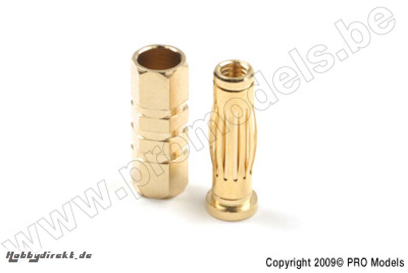 G-Force RC - Steckverbinder - 4.0mm - Goldkontakten - Car - Stecker + Buchse - 4 Paare GF-1000-004