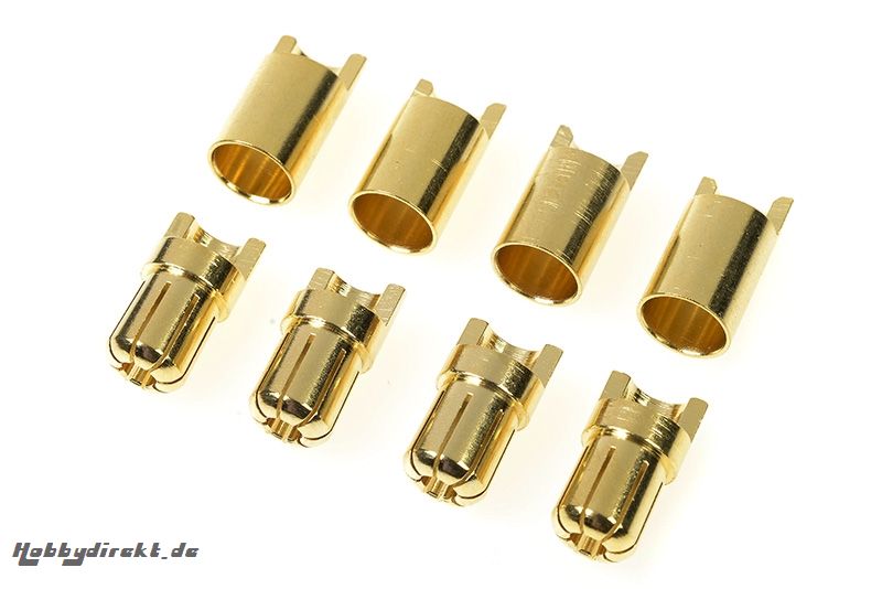 G-Force RC - Steckverbinder - 6.5mm - Goldkontakten - Stecker + Buchse - 4 Paare GF-1000-009