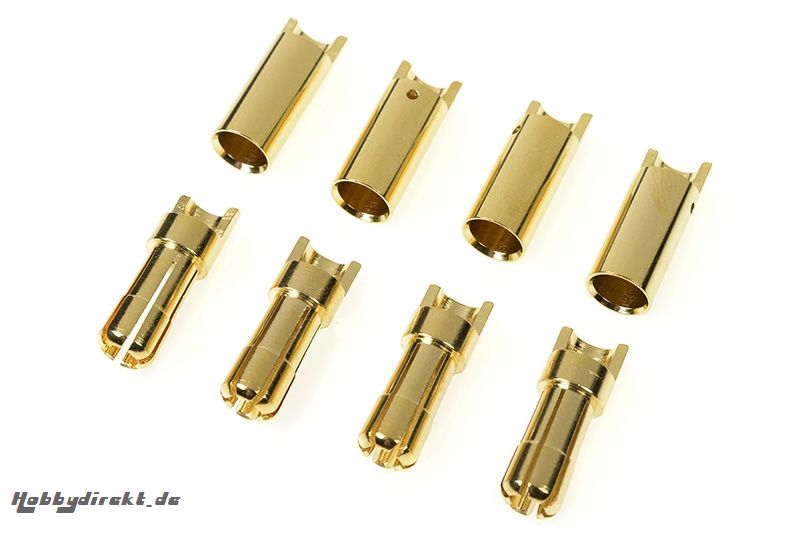 G-Force RC - Steckverbinder - 5.5mm - Goldkontakten - Stecker + Buchse - 4 Paare GF-1000-010