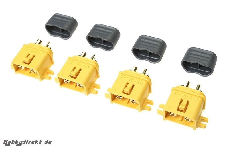 G-Force RC - Steckverbinder - XT-60L - mit kappe - Goldkontakten - Stecker - 4 St GF-1041-002