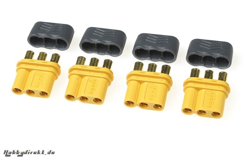 G-Force RC - Connector - MR-30 3-Polig - mit Kappe - Goldkontakten - Buchse - 4 St GF-1085-003