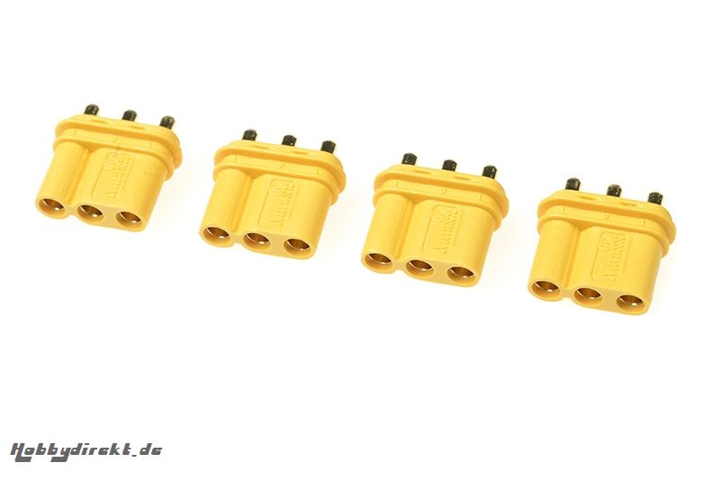 G-Force RC - Connector - MR-30PB 3-Polig - Goldkontakten - Buchse - 4 St GF-1087-003