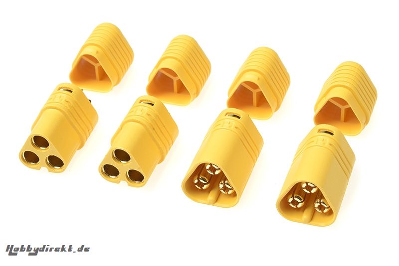 G-Force RC - Connector - MT-60 3-Polig - Goldkontakten - Stecker + Buchse - 2 Paare GF-1091-001