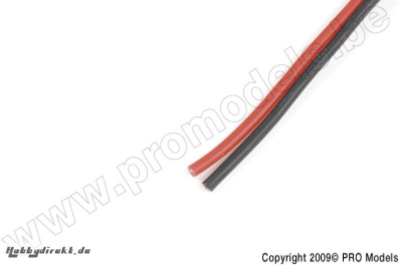 G-Force RC - Silikon Kabel - Superflex - 5,5mm² 10AWG - 1940/0.08 Stränge - 1m Rot + 1m Schwarz GF-1340-001