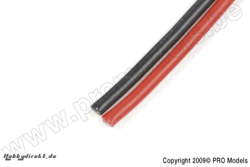 G-Force RC - Silikon Kabel - Superflex - 1,3mm² 16AWG - 490/0.08 Stränge - 1m Rot + 1m Schwarz GF-1340-004