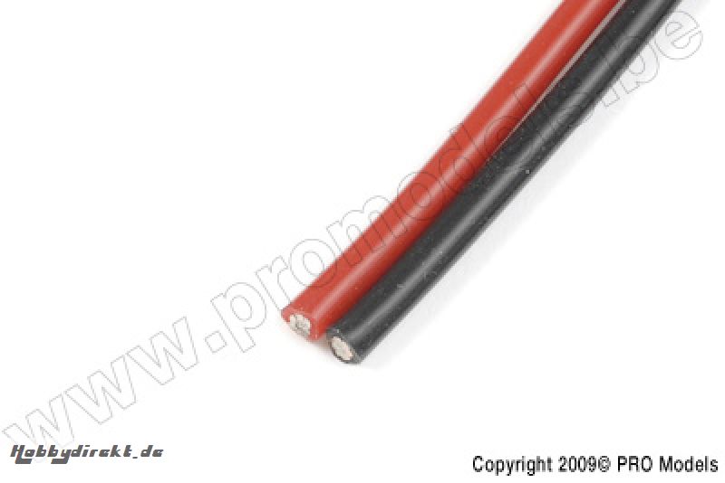 G-Force RC - Silikon Kabel - Superflex - 0,9mm² 18AWG - 300/0.08 Stränge - 1m Rot + 1m Schwarz GF-1340-005