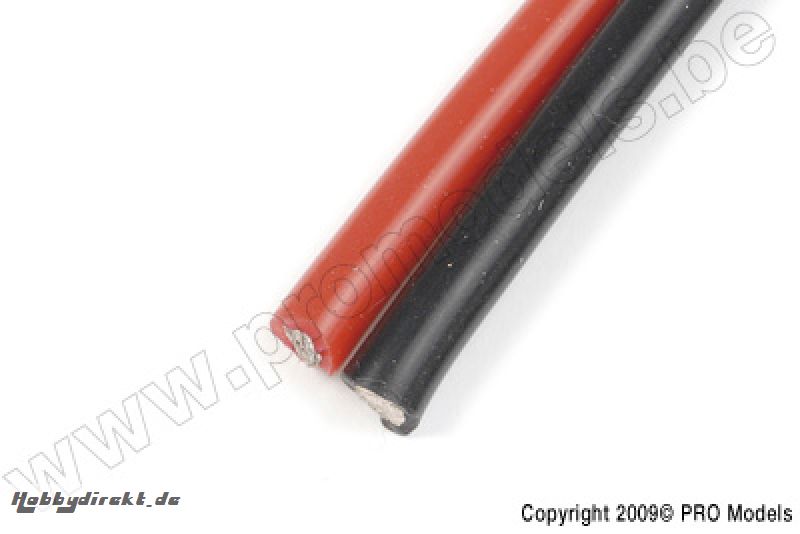 G-Force RC - Silikon Kabel - Superflex - 0,35mm² 22AWG - 120/0.08 Stränge - 1m Rot + 1m Schwarz GF-1340-007