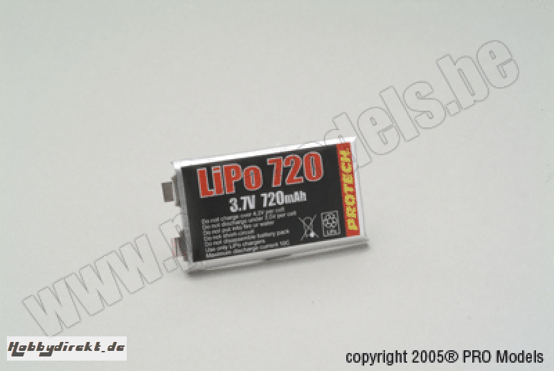 LI-PO CELL 3,7V 720MAH LP0072