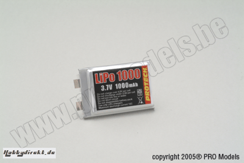 LI-PO CELL 3,7V 1000MAH LP0100