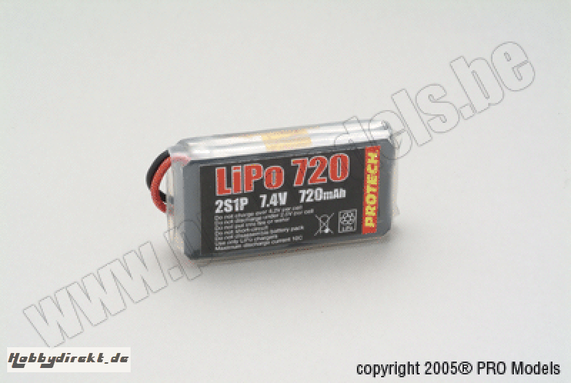 LI-PO POWERPACK 7,4V 720MAH LP121072